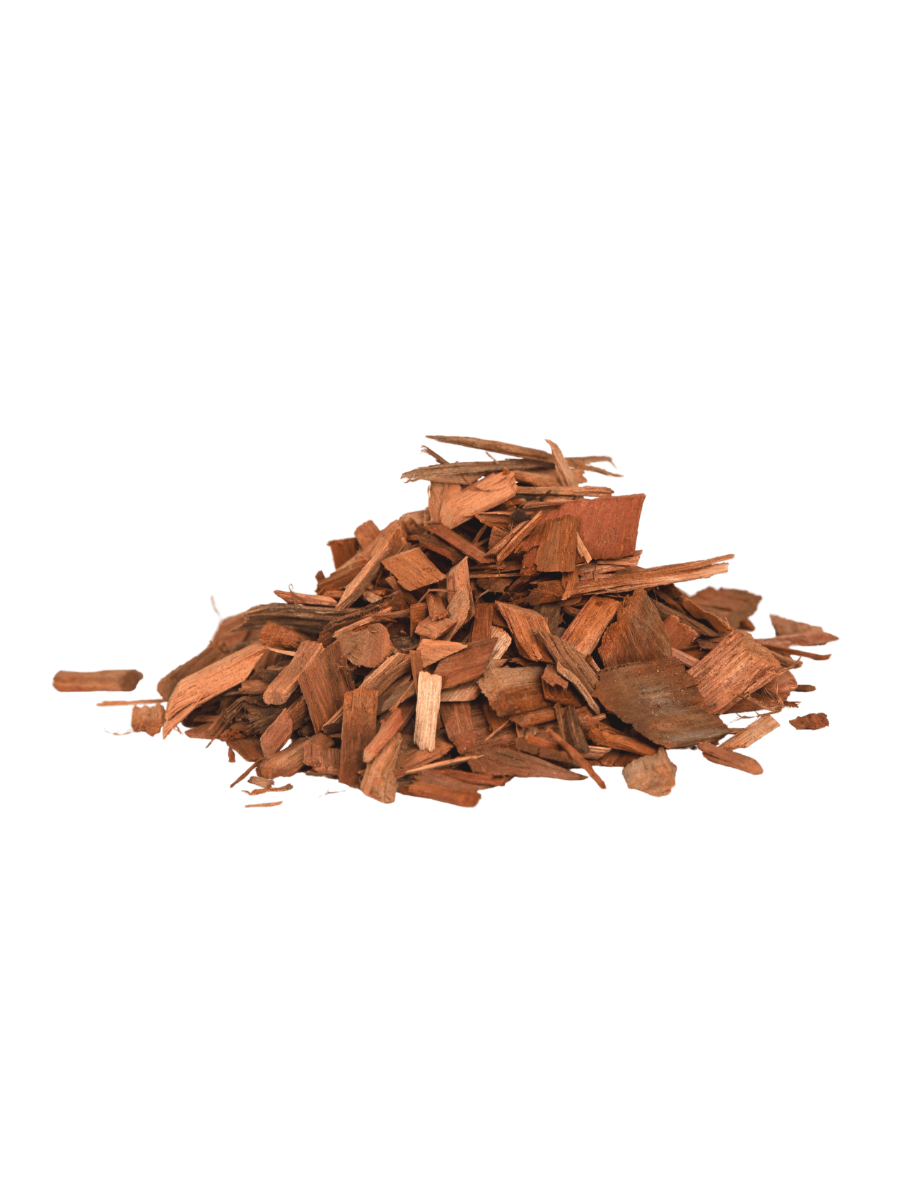A product picture of Mulches and More's Jarrah Chip mulch.
